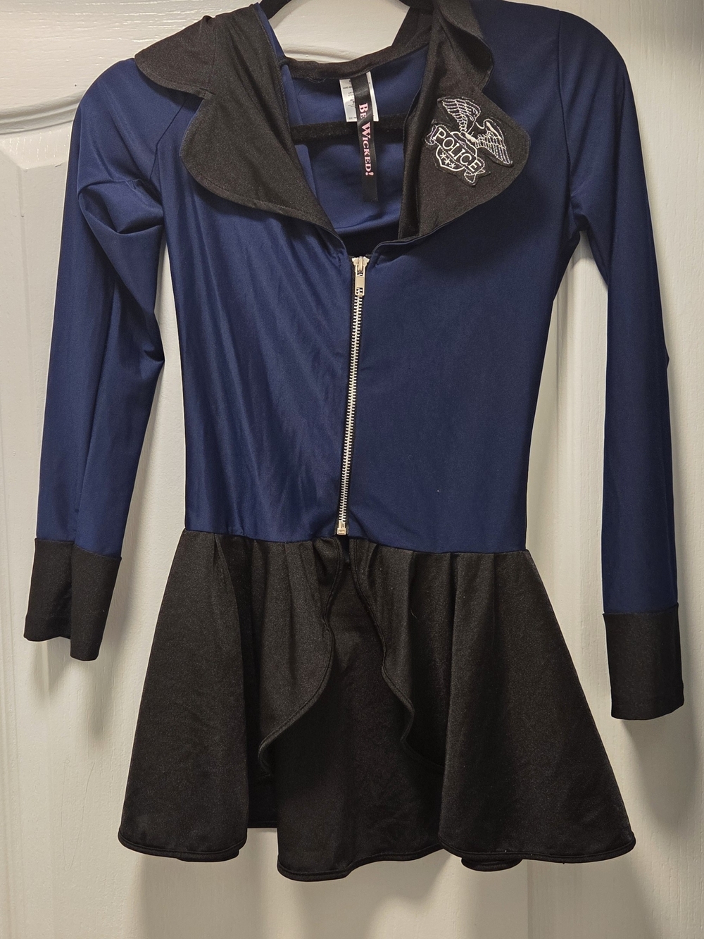Police Badge Navy & Black Costume Dress Size S/M by BE WICKED